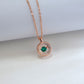 S925 Silver Lab Emerald Lively Necklace, Design Choker - Photo 2
