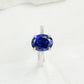 S925 Sterling Silver Lab Sapphire Ring, for Women - Photo 6