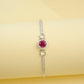 S925 Sterling Silver Lab Ruby Bracelet for Women, Unique Vintage - Photo 3