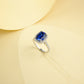 S925 Sterling Silver Lab Sapphire Ring for Women, Minimalist Gift - Photo 3