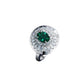 Lab Emerald 925 Silver Ring, Round Luxurious Premium - Photo 5