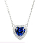 925 Sterling Silver Lab Sapphire Pave Choker Necklace, Premium for Women - Photo 1