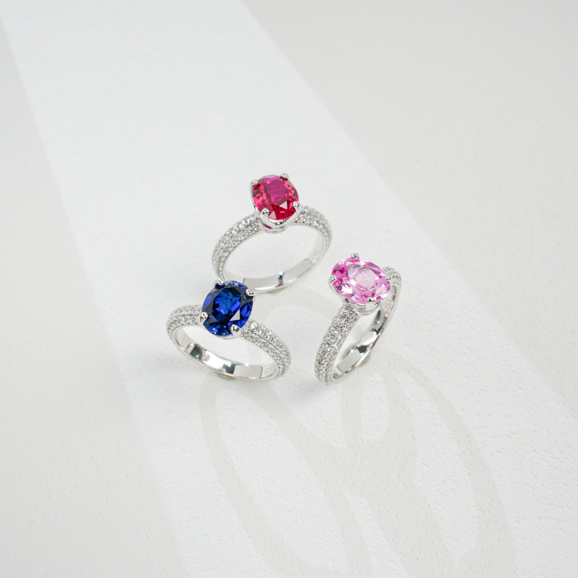 925 Sterling Silver Lab Ruby Ring for Women, Vintage Classic - Photo 4