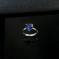 925 Sterling Silver Lab Gemstone Heart Three-Prong Ring, Minimalist Versatile Premium - Photo 4