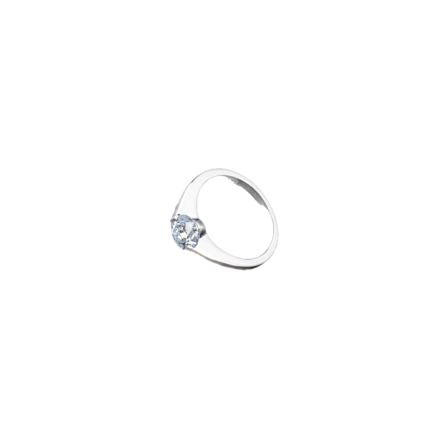 925 Sterling Silver Lab Diamond Ring, Designer Minimalist Premium - Photo 5