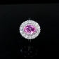 S925 Lab Padparadscha Pink Sapphire Ring Jewellery Premium - Photo 2