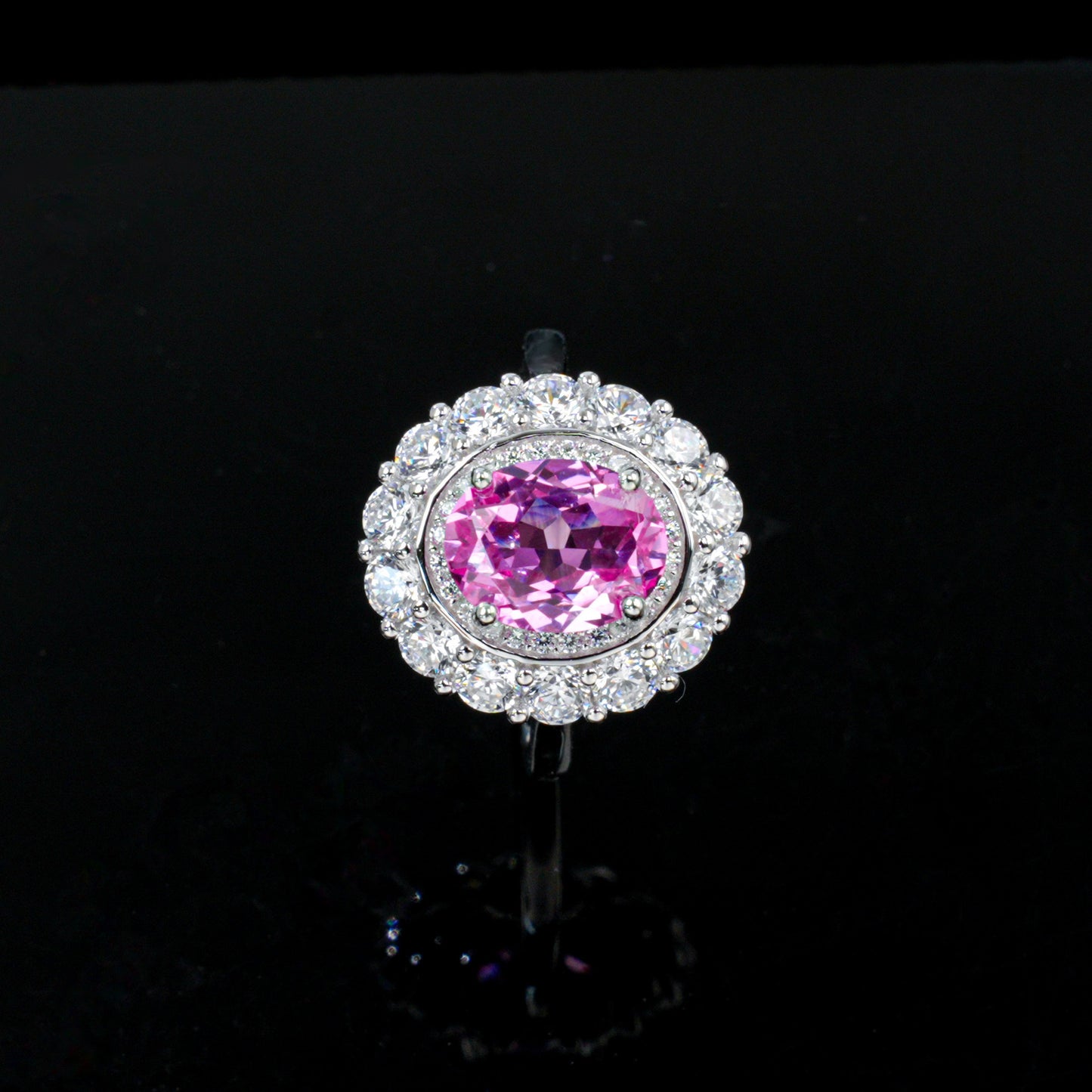 S925 Lab Padparadscha Pink Sapphire Ring Jewellery Premium - Photo 2
