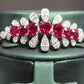S925 Sterling Silver Lab Pigeon Blood Ruby 4-Piece Jewellery Set, Luxurious Premium for Women - Photo 3