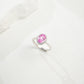 S925 Sterling Silver Lab Padparadscha Ring for Women, Versatile Designer - Photo 4