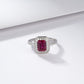 925 Sterling Silver Natural Garnet Ring for Women, Holiday Gift Jewellery - Photo 4