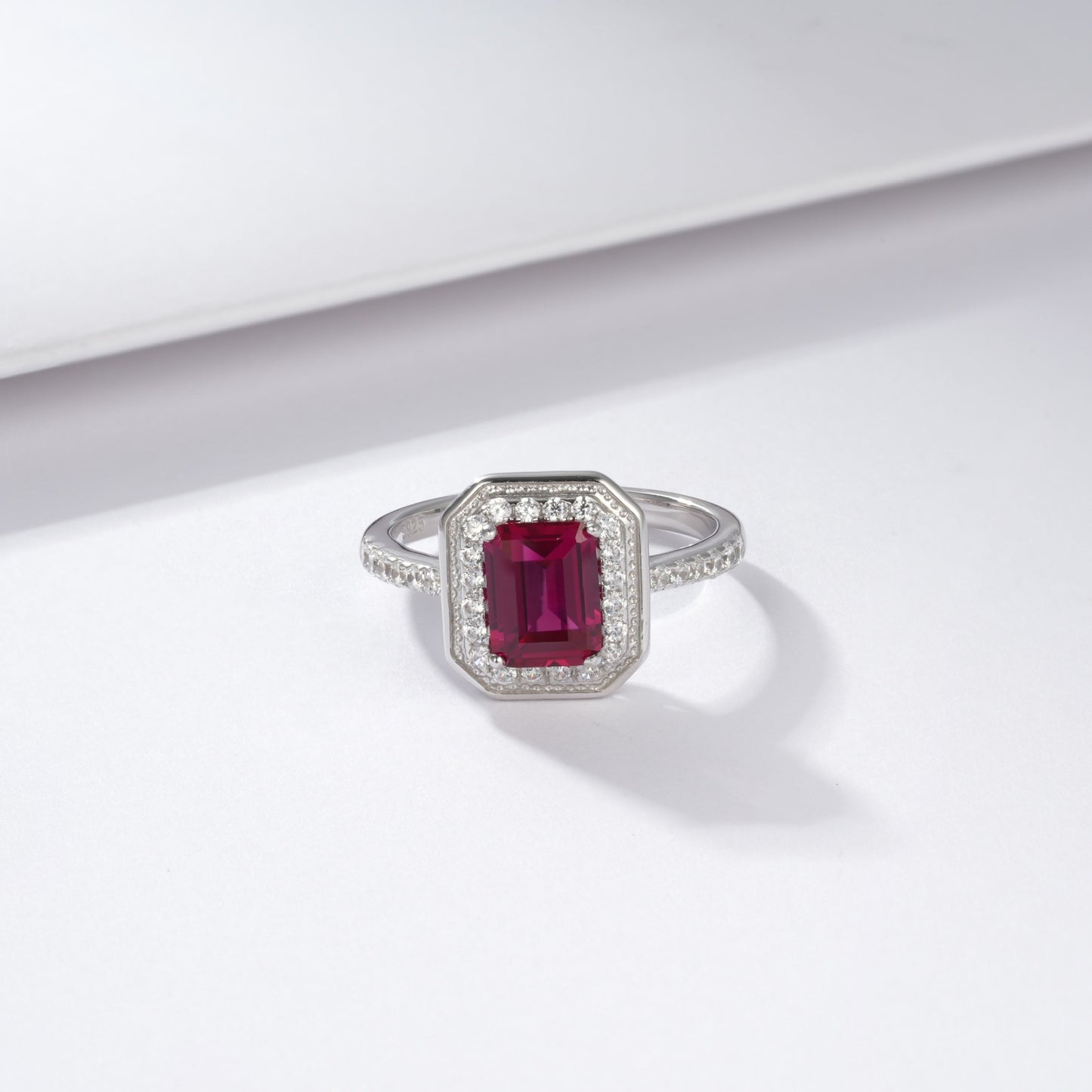 925 Sterling Silver Natural Garnet Ring for Women, Holiday Gift Jewellery - Photo 4
