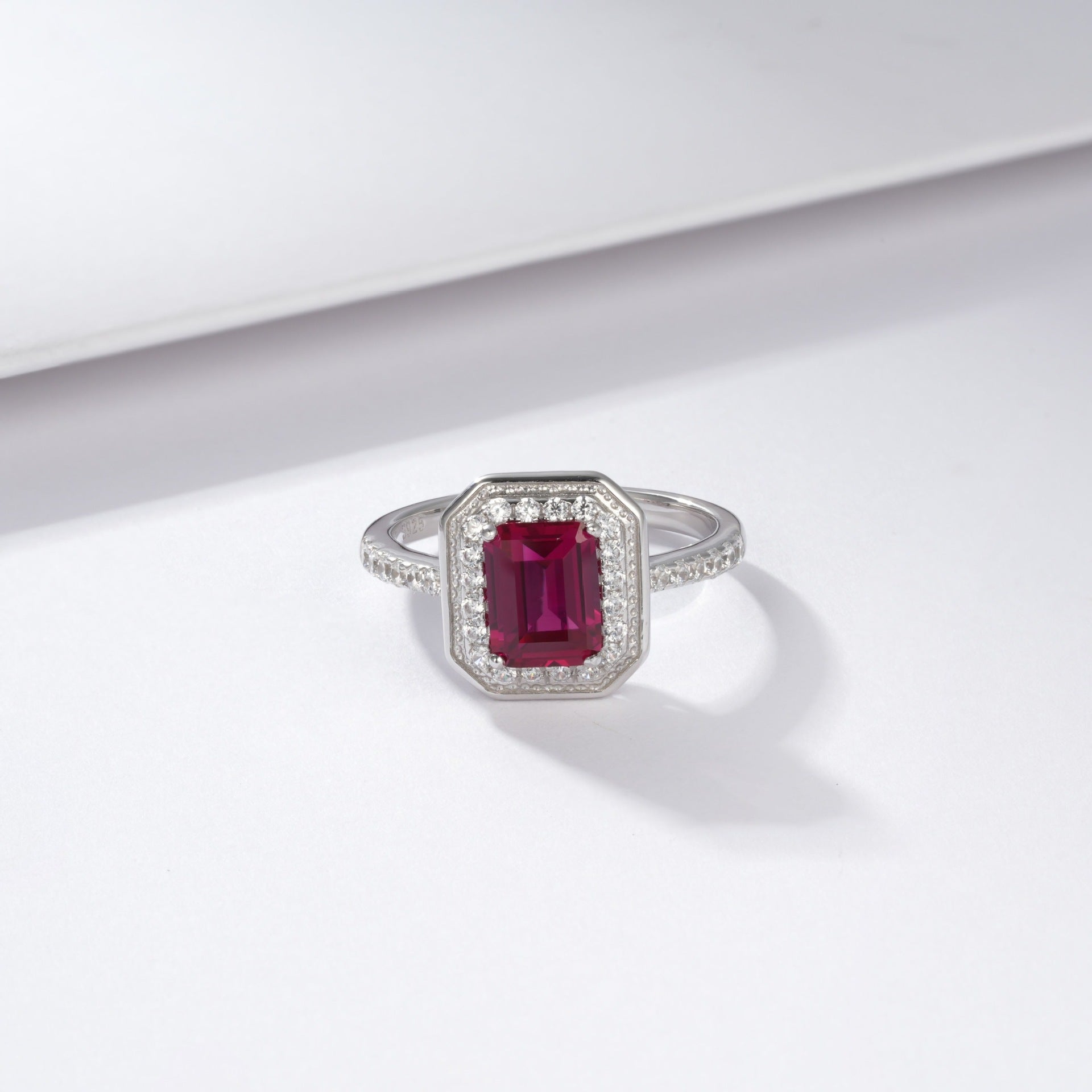 925 Sterling Silver Natural Garnet Ring for Women, Holiday Gift Jewellery - Photo 4