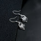 S925 Sterling Silver Streamlined Hollow Pave Earrings, Premium for Women - Photo 4