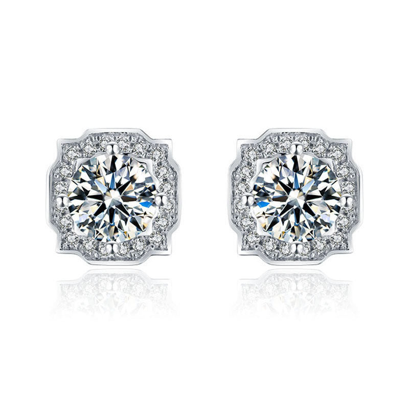 S925 Sterling Silver Lab Earrings Simple Versatile - Photo 6