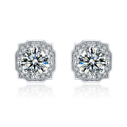 S925 Sterling Silver Lab Earrings Simple Versatile - Photo 6