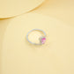 925 Sterling Silver Lab Padparadscha Ring, Anniversary Gift - Photo 4