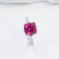 S925 Silver Cushion Ruby Ring 4-Claw Setting, Bold Proposal Engagement - Photo 4