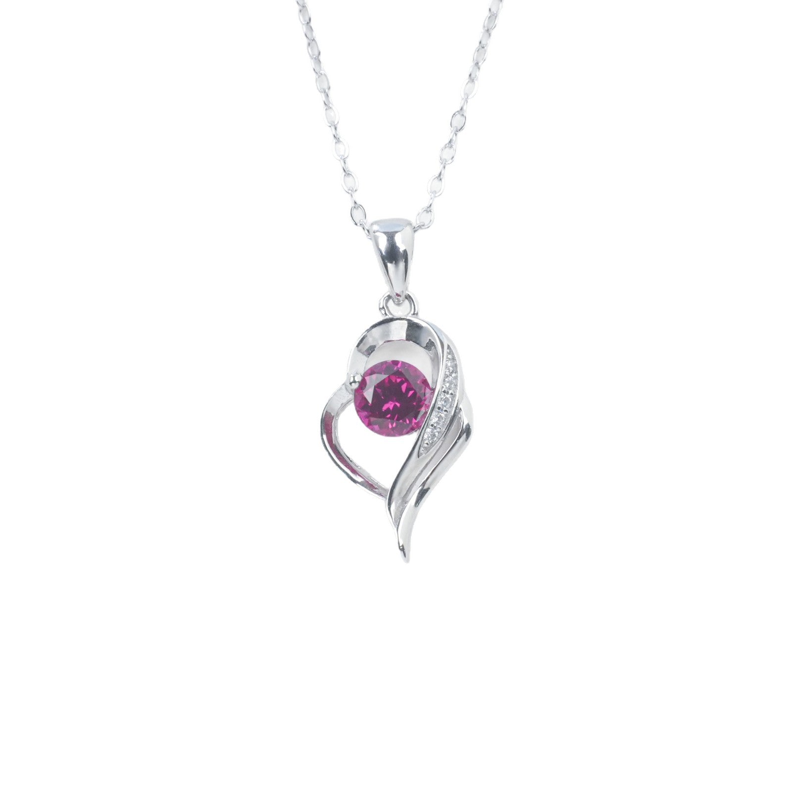 S925 Silver Gemstone Necklace Hollow Heart Diamond Choker, Romantic Gift - Photo 5