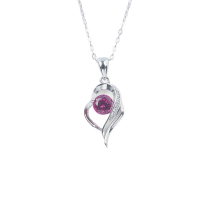 S925 Silver Gemstone Necklace Hollow Heart Diamond Choker, Romantic Gift - Photo 5