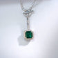 Lab Emerald Sterling Silver Necklace, Premium Jewellery - Photo 4