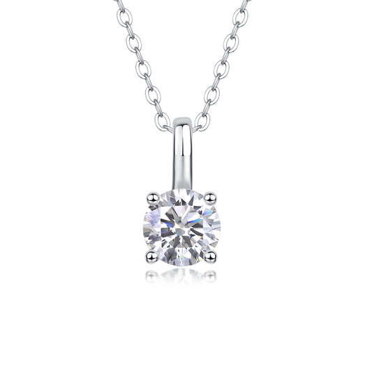 S925 Silver Simple 4-Claw Melon Clasp Solitaire, Birthday Anniversary Gift - Photo 5