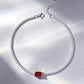 925 Silver Ruby Bracelet Elegant Women's - Photo 4