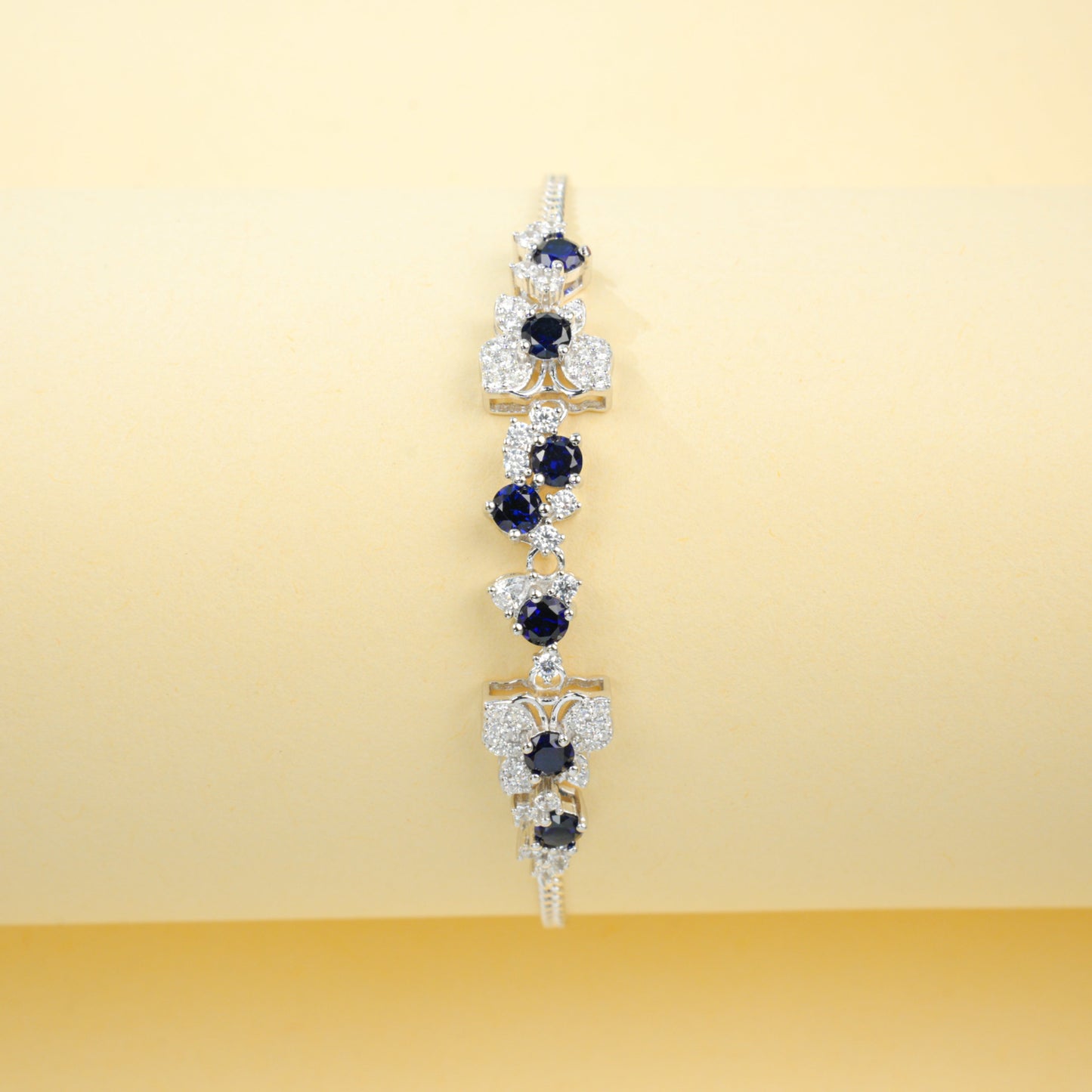 S925 Silver Flower-Leaf Sapphire Jewellery, Fresh Evening Wedding - Photo 3