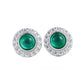 S925 Sterling Silver Lab Emerald Earrings, Versatile Premium Earrings - Photo 1