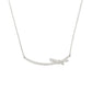 Exquisite Asymmetric Bow Full Diamond Silver Necklace, Choker Valentines Birthday - Photo 5