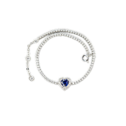 S925 Lab Sapphire Bracelet, Versatile Sterling Silver - Photo 5