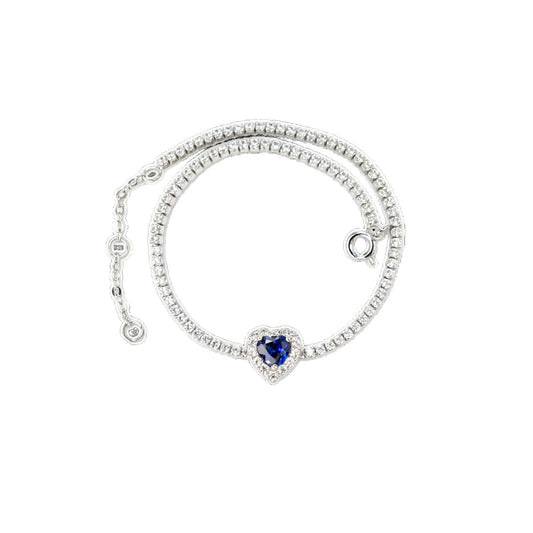 S925 Lab Sapphire Bracelet, Versatile Sterling Silver - Photo 5