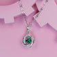 S925 Sterling Silver Lab Emerald Necklace, Design Gift Birthday - Photo 2