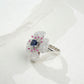 S925 Sterling Silver Lab Sapphire Ring, Versatile Gift for Mother - Photo 4