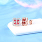 Lab Ruby S925 Silver Four-Leaf Clover Stud Earrings, Premium - Photo 4