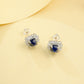 S925 Sterling Silver Lab Sapphire Earrings, Premium Elegant - Photo 6