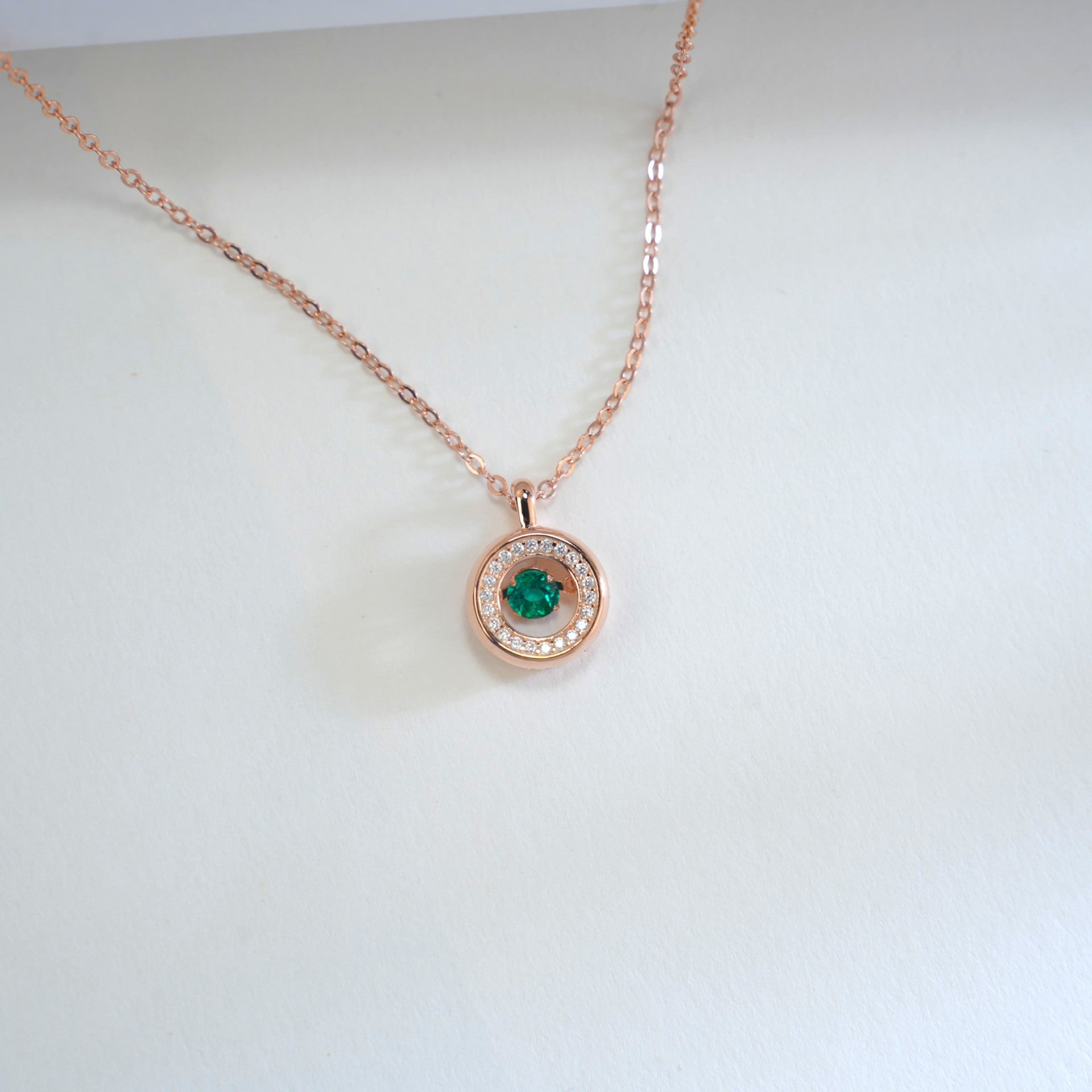 S925 Silver Lab Emerald Lively Necklace, Design Choker - Photo 3