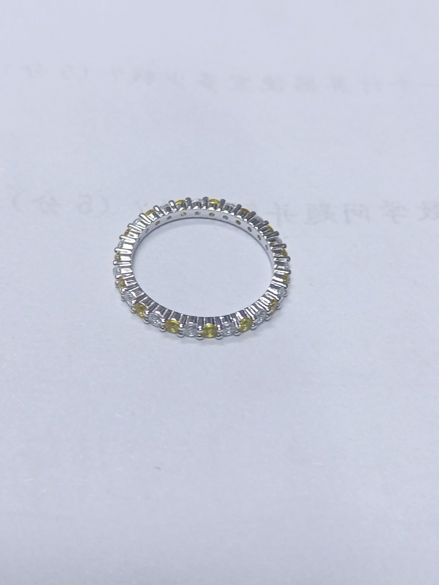 Ring Blue Red Yellow S925 Silver Fine Pave Diamond, Premium Simple Unique - Photo 6