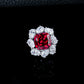 S925 Silver Lab Ruby Ring, Style Evening Engagement - Photo 6