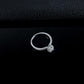 Ring S925 Silver Snowflake 8-Claw Halo Round Diamond Lab, Proposal Engagement Gift - Photo 4