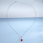 S925 Lab Ruby Necklace for Women Pendant Sterling Silver Versatile - Photo 5