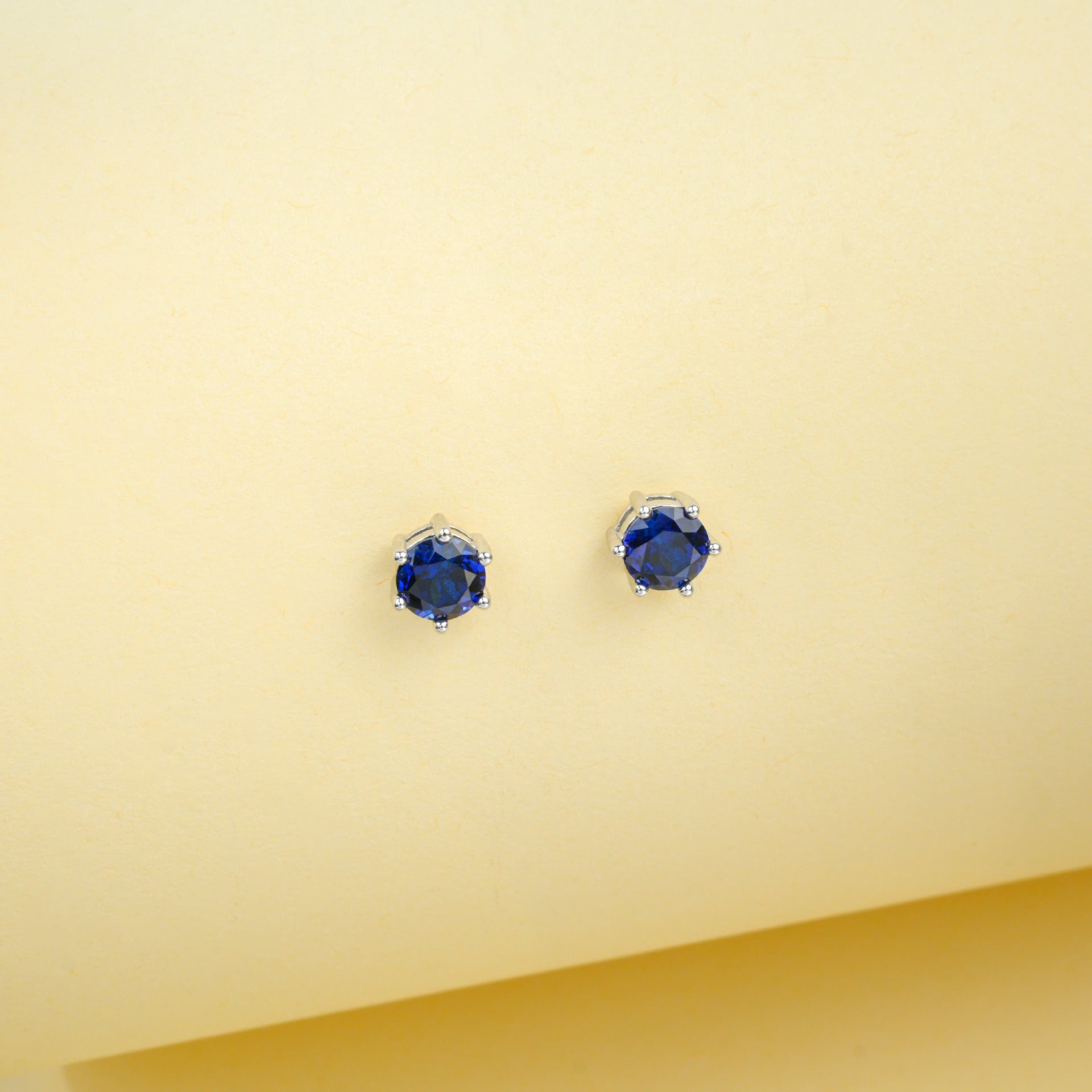 S925 Silver Lab Sapphire Vintage coloured Gemstone Earrings, Premium - Photo 2