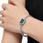 S925 Sterling Silver Lab Emerald Bracelet for Women, Versatile - Photo 3