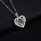 S925 Sterling Silver coloured Gemstone Heart Tree of Life Necklace, Hollow Round Diamond - Photo 2