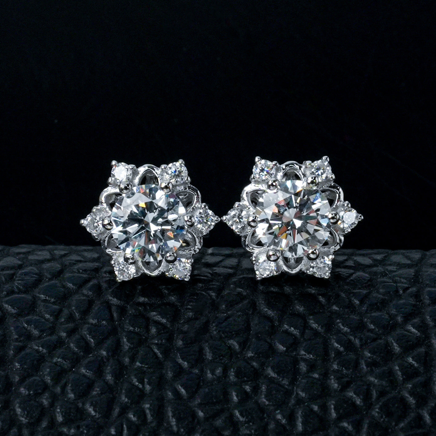 S925 Sterling Silver Lab Earrings Simple Women's Elegant - Photo 5