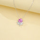 925 Sterling Silver Lab Padparadscha Necklace, Versatile Designer Premium - Photo 2