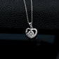 S925 Silver Hollow Heart Stone Necklace, Romantic Valentine Gift - Photo 4