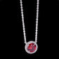 S925 Silver Necklace Pigeon Blood Ruby Pendant Diamond Chain, Premium Versatile - Photo 5