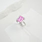 S925 Sterling Silver Lab Padparadscha Ring for Women, Premium Versatile Gift - Photo 4