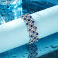 925 Sterling Silver Blue Nano Round Stone Bracelet, Luxurious Vintage Palace for Women - Photo 4