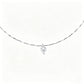 S925 Sterling Silver Solitaire Diamond Choker Necklace for Women, Minimalist - Photo 5